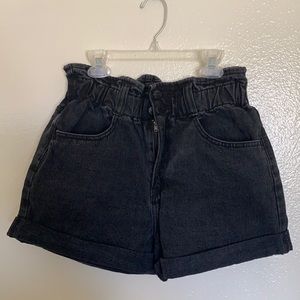 NWT Black Washed High Waisted Shorts